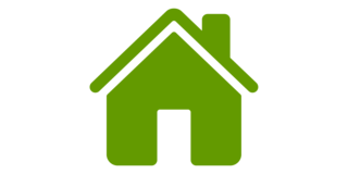 Home Icon grünes Haus als Home Icon